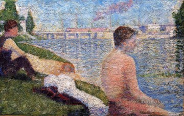 Georges Seurat Painting - seated bather 1883